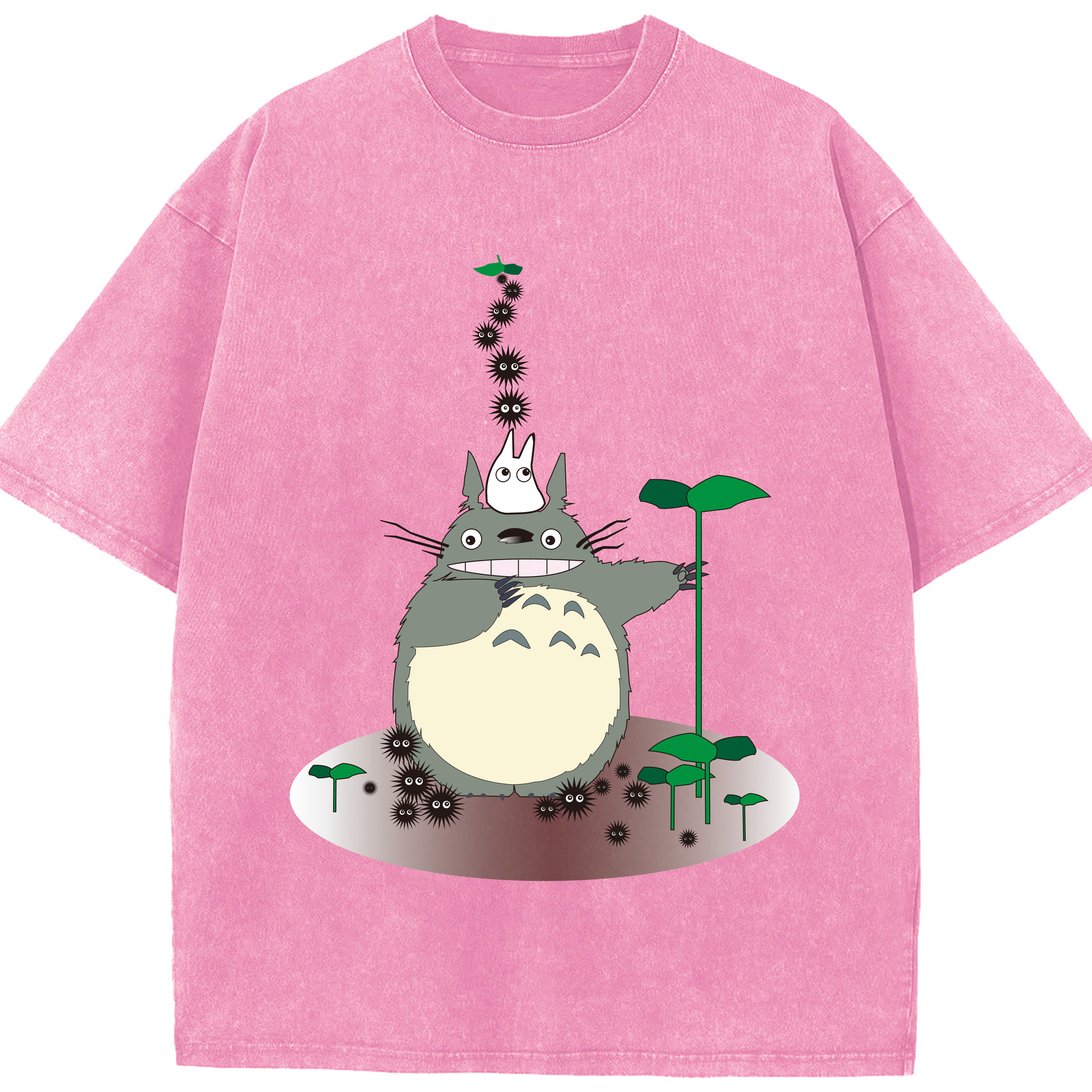 （画像用） となりのトトロ 草壁メイ 草壁サツキ My Neighbor Totoro Satsuki Kusakabe Mei Kusakabe 綿100% ヴィンテージ風 半袖Tシャツ（フロントプリント）
